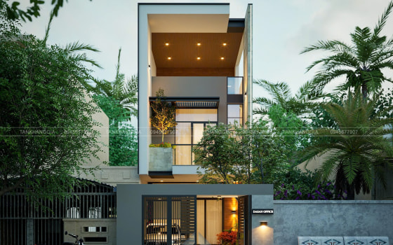 Nhà Phố Hiện Đại 3 Tầng | Thiết Kế Tân Khang Gia